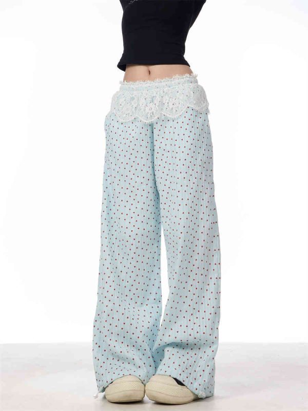 Spring American Niche Refined Handmade Lace Stitching Casual Trousers - Image 6
