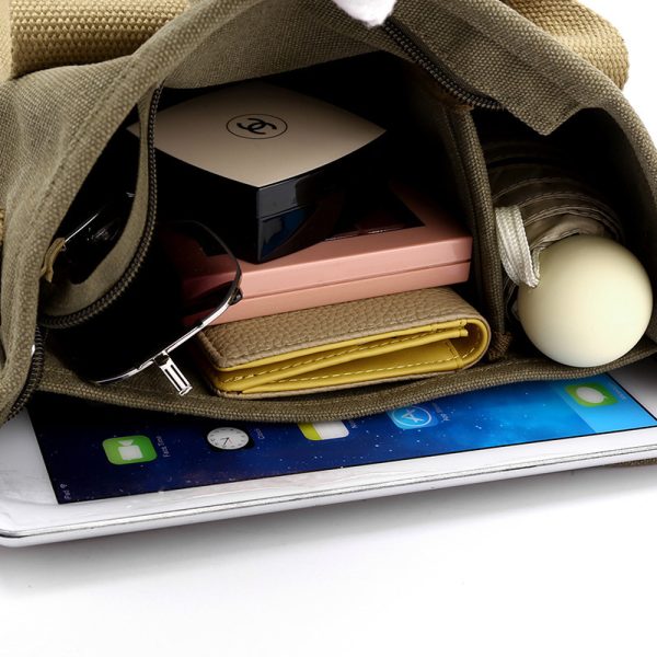 Trendy All-match Simple Fashion Korean Style Large Capacity Commute Leisure Canvas Bag - Image 6