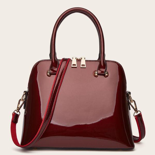 Women's Shiny Tote Shoulder Messenger Bag - Image 4