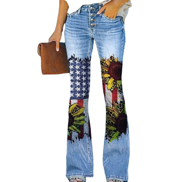 Street Hipster Women's 3D Printed Wide-leg Pants Casual Trousers - Image 5