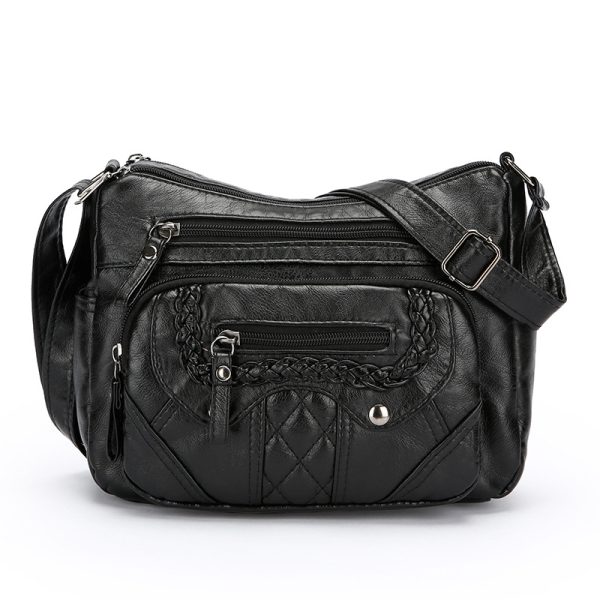 Advanced Texture Soft Leather Shoulder Messenger Bag - Image 6