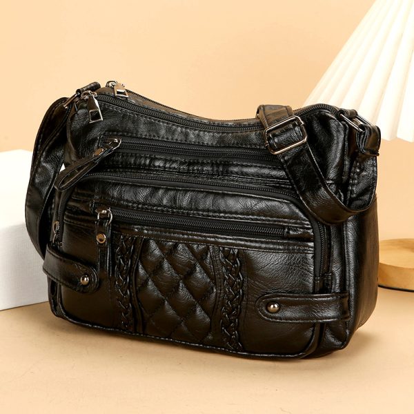 Women's Multi-pocket Soft Leather Shoulder Messenger Bag - Image 2