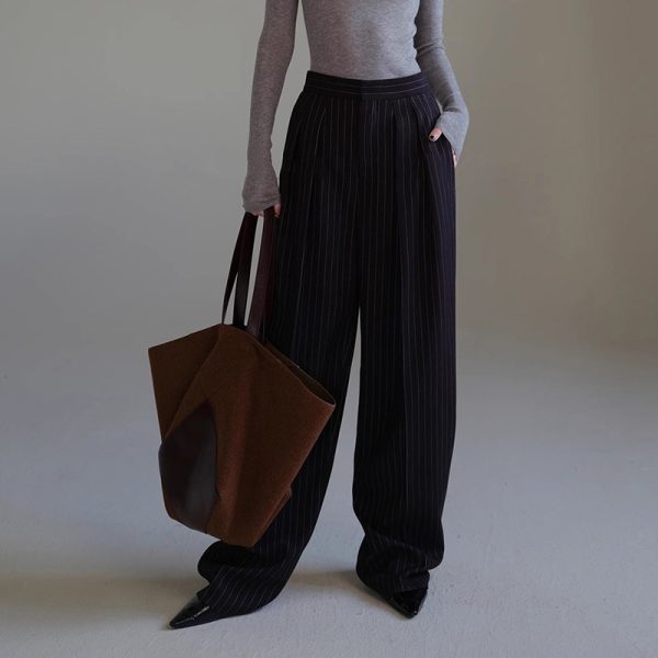 All-matching Striped Suit Pants For Women Autumn And Winter - Image 2