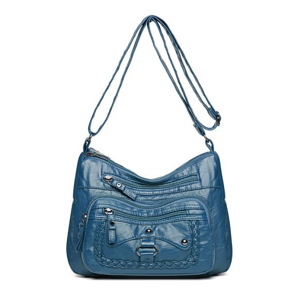Multi-pocket Soft Leather High-grade Shoulder Bag - Image 9