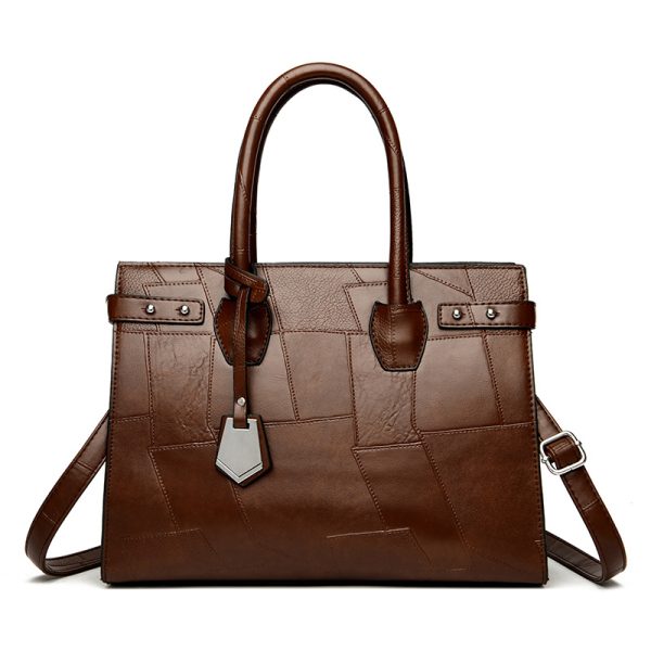 New Solid Color Zip One Shoulder Crossbody Bag - Image 8