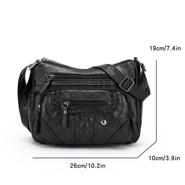 Advanced Texture Soft Leather Shoulder Messenger Bag - Image 5