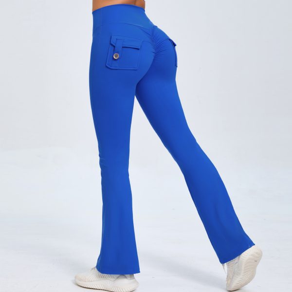 Hip Lifting Yoga Bell-bottom Pants Fitness Sports Wide Legs High Waist - Image 7