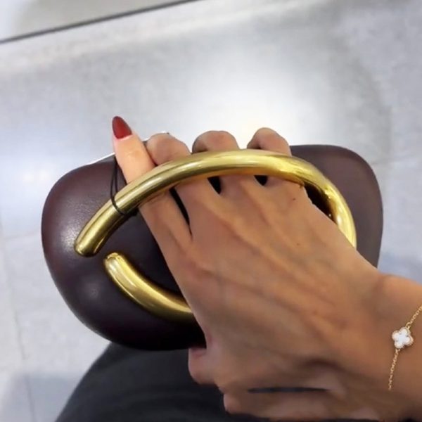 European And American Classic Round Box Clutch Dinner Bag Mini Bag - Image 4