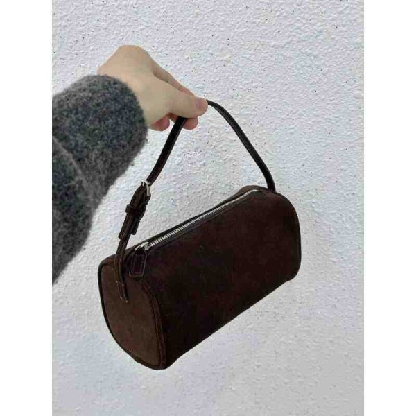 Retro 90s Suede Pencil Holder Bag Autumn And Winter High Sense - Image 9