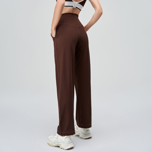 High Waist Yoga Wide Leg Exercise Casual Pants - Image 3