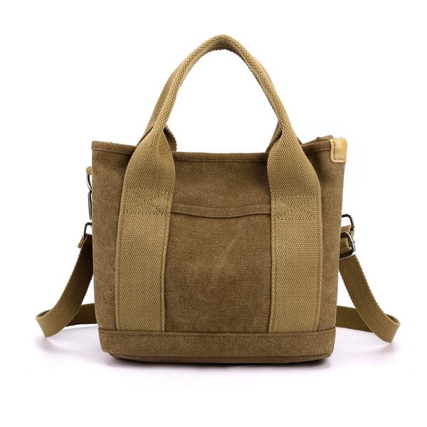 Trendy All-match Simple Fashion Korean Style Large Capacity Commute Leisure Canvas Bag - Image 8