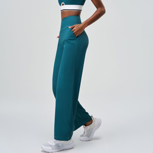 High Waist Yoga Wide Leg Exercise Casual Pants - Image 2