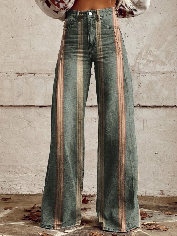 Women's Casual And Fashionable Denim Wide Leg Pants - Image 2
