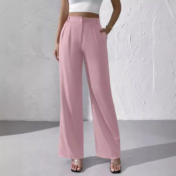Women's Fashionable Elegant Solid Color Suit Pants - Image 6