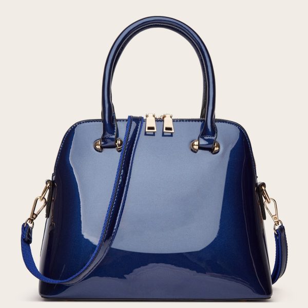 Women's Shiny Tote Shoulder Messenger Bag - Image 3
