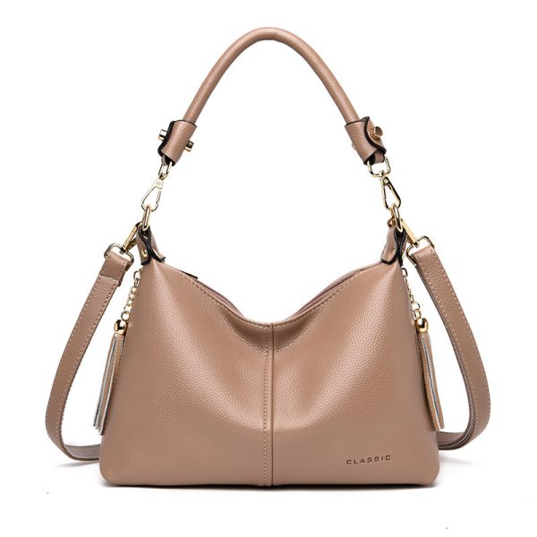 Soft Leather Mother Bag All-match One-shoulder Fashion Trendy Handbag - Image 7