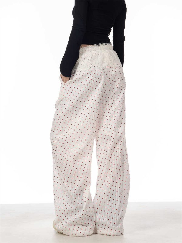 Spring American Niche Refined Handmade Lace Stitching Casual Trousers - Image 5