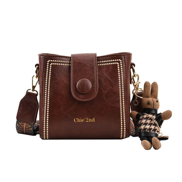New Fashion Retro High Texture Shoulder Messenger Bag - Image 8