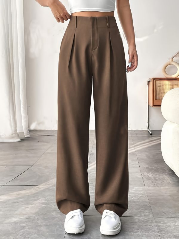 Autumn And Winter High Waist All-matching Wide Leg Leisure Suit Pants For Women - Image 6