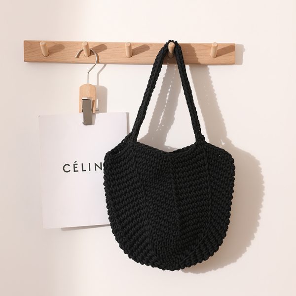 Single Shoulder Cotton Thread Woven Bag - Image 9