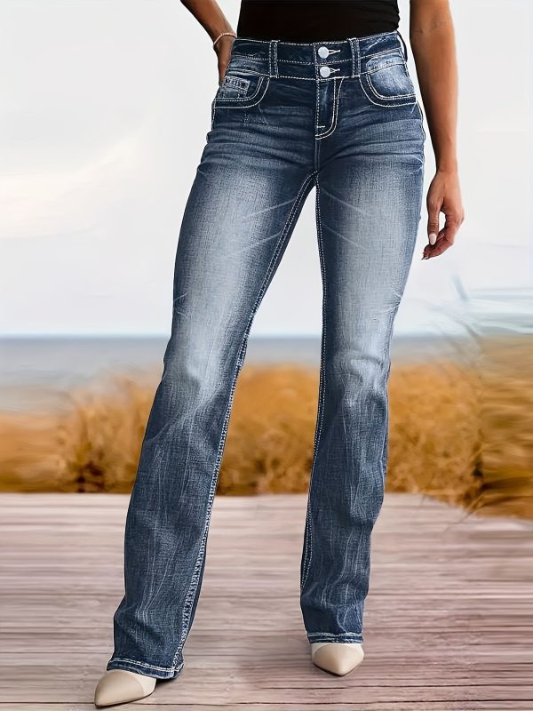 Women's Jeans High Waist Straight Slim Fit Slimming Versatile - Image 5