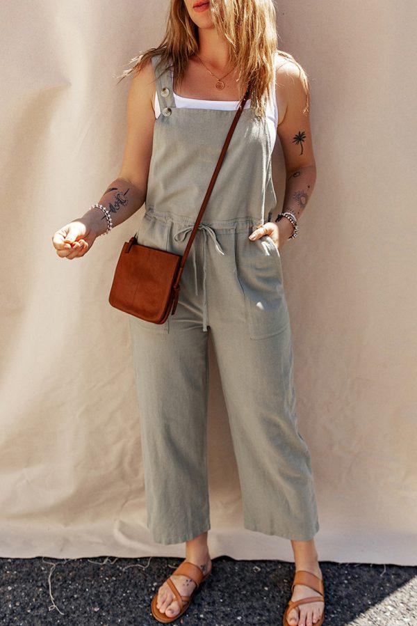 Solid Color Camisole Jumpsuit Loose Sleeveless - Image 7