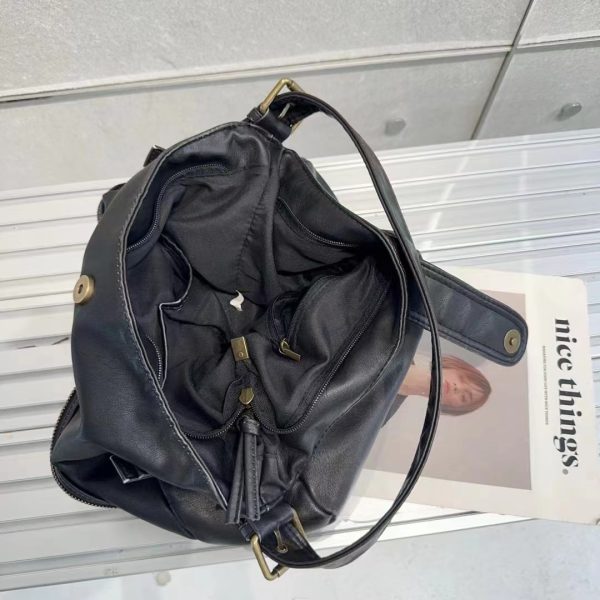 Retro High-grade Texture Multi-pocket Motorcycle Bag - Image 4