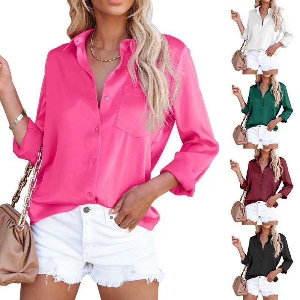 European And American Women's Clothing Spring Long Sleeve V-neck - Image 3
