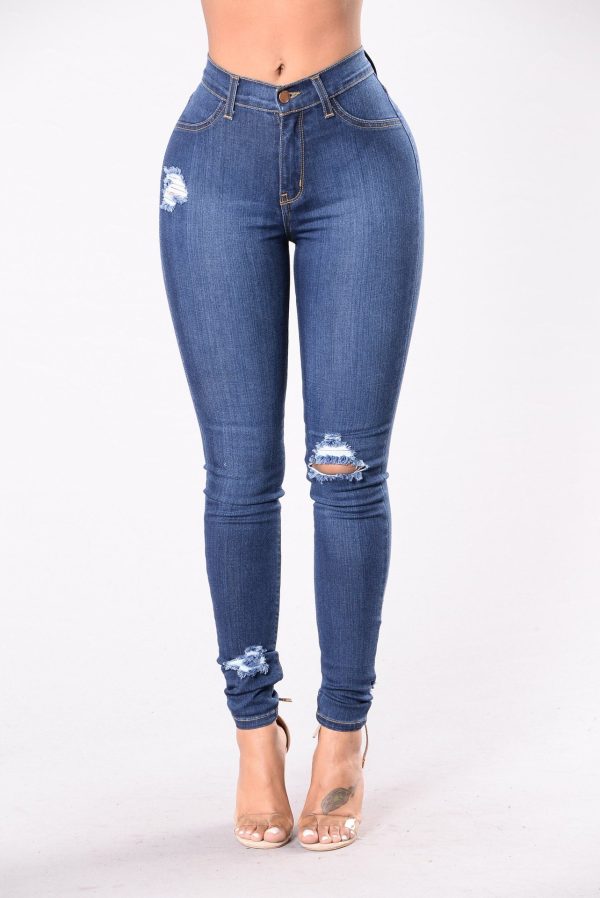 Denim pants with ripped holes - Image 6