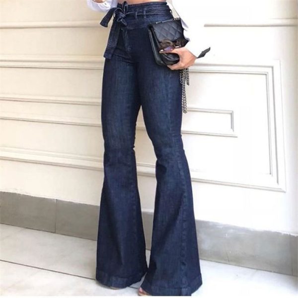 Micro elastic lace-up flared pants - Image 6