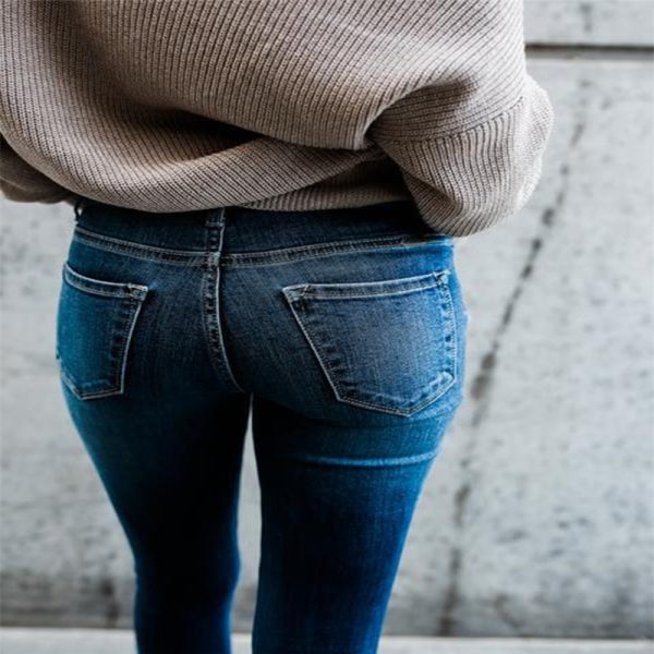 Frayed white ripped slim fit jeans - Image 3
