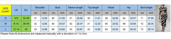 Top Striped Slim-fit Sheath Skirt Knitting Suit - Image 7