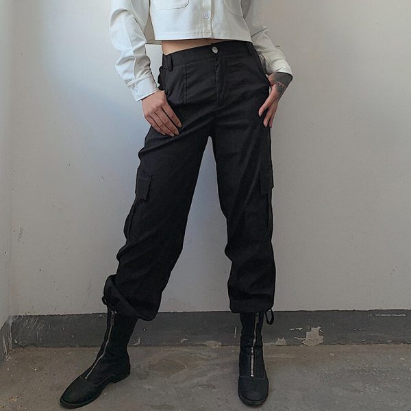 Lace-up leg pocket overalls - Image 4