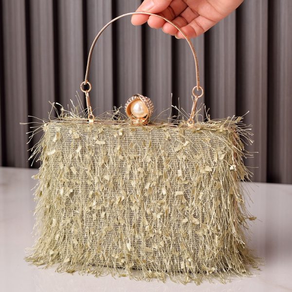 Tassel Handbags Women Dress Party Evening Bag Fashion Luxury Designer Square Bags Crossbody Shoulder Bag Ladies - Image 9