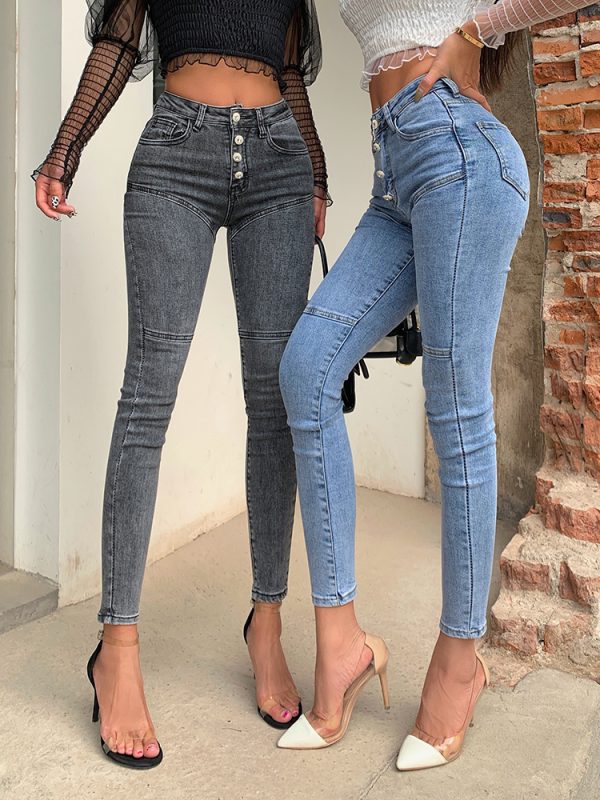 Jeans women's high waist hip buttocks pencil pants - Image 3