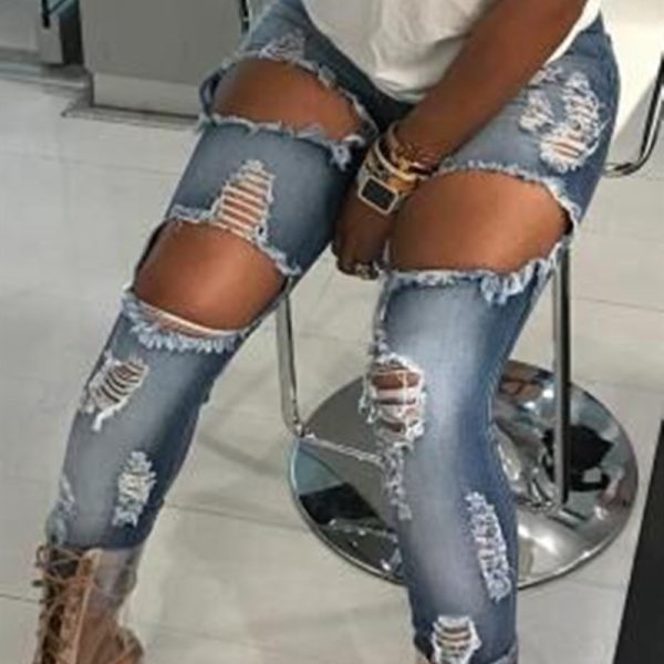 Women's ripped jeans - Image 3