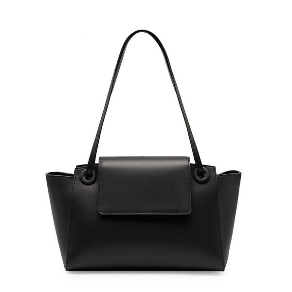 Women's Genuine Leather Simple Commuter Large Capacity Wing Shoulder Handbag - Image 6