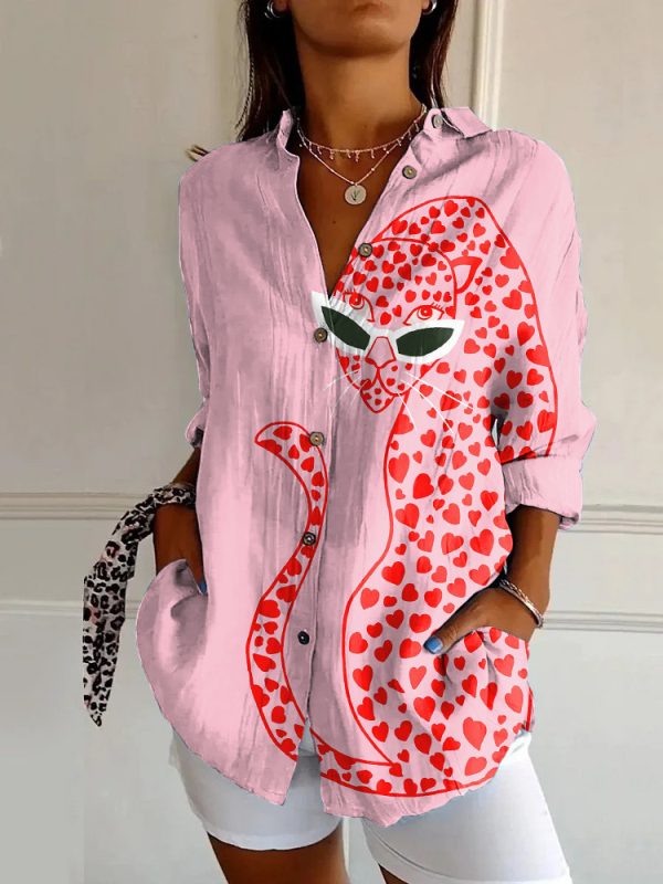 New Women's Summer Animal Pattern 3D Printed Shirt - Image 8