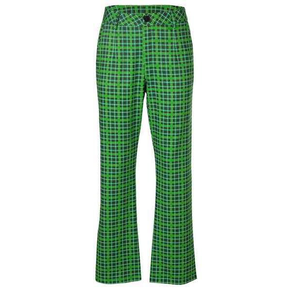 Green plaid high waist slacks - Image 7