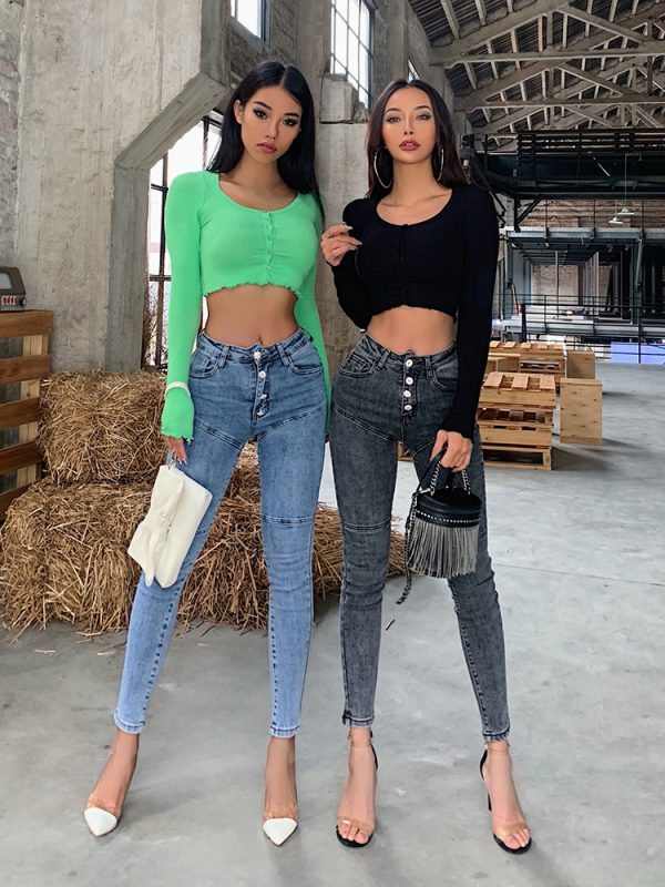 Jeans women's high waist hip buttocks pencil pants - Image 6