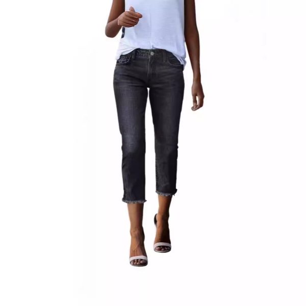 Fashionable Retro Slim-fit Stretch Jeans For Women - Image 6
