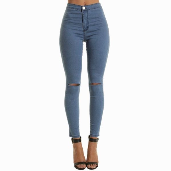 Stretch jeans, thin knees, hole pants - Image 9