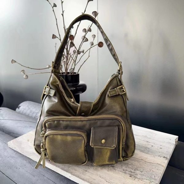 Retro High-grade Texture Multi-pocket Motorcycle Bag - Image 8