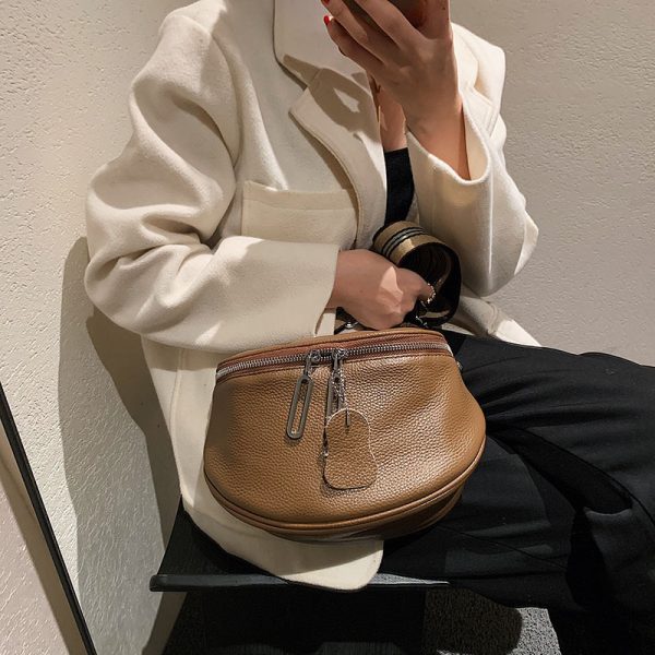 Genuine Leather Small Bag Women's Cowhide Simple Crossbody Bag - Image 3