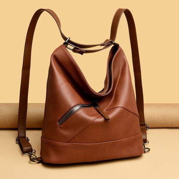 Soft Leather Fashion Shoulder Large Capacity Women's Bag - Image 4
