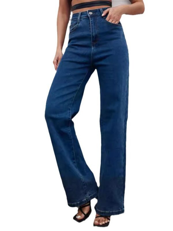 Slim Fit High Waist Slimming Casual Wide Leg Jeans - Image 5