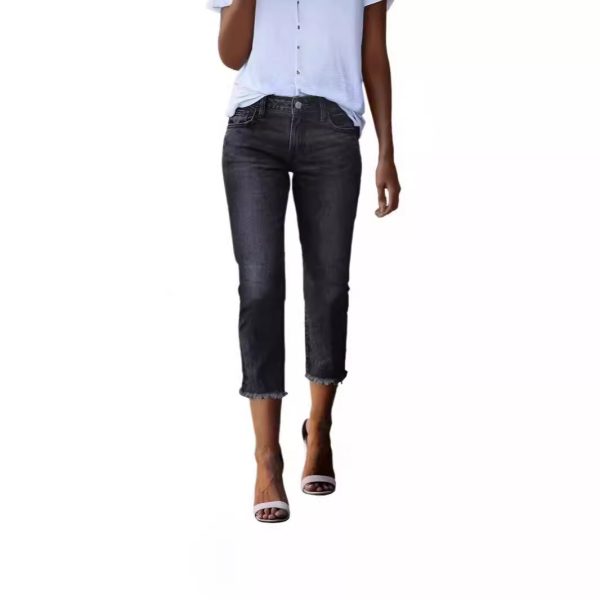 Fashionable Retro Slim-fit Stretch Jeans For Women - Image 3