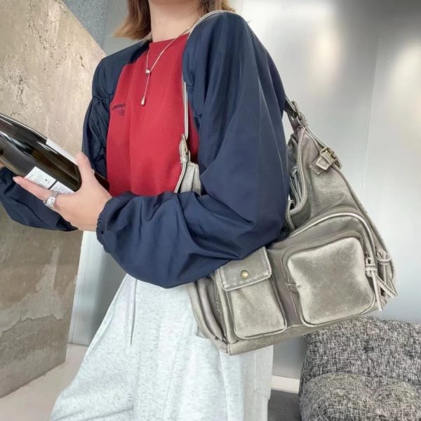Retro High-grade Texture Multi-pocket Motorcycle Bag - Image 2