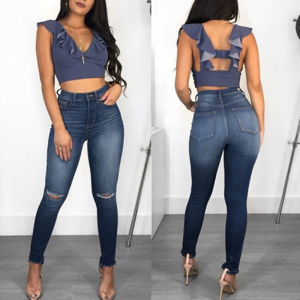 Tight-fitting hip-lifting fashion women's jeans - Image 5