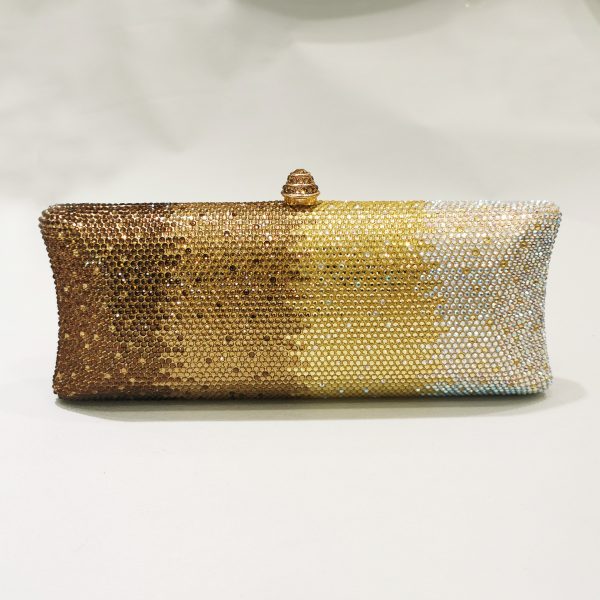 Gradient Rhinestone Women's Dinner Clutch Shoulder Bag - Image 3